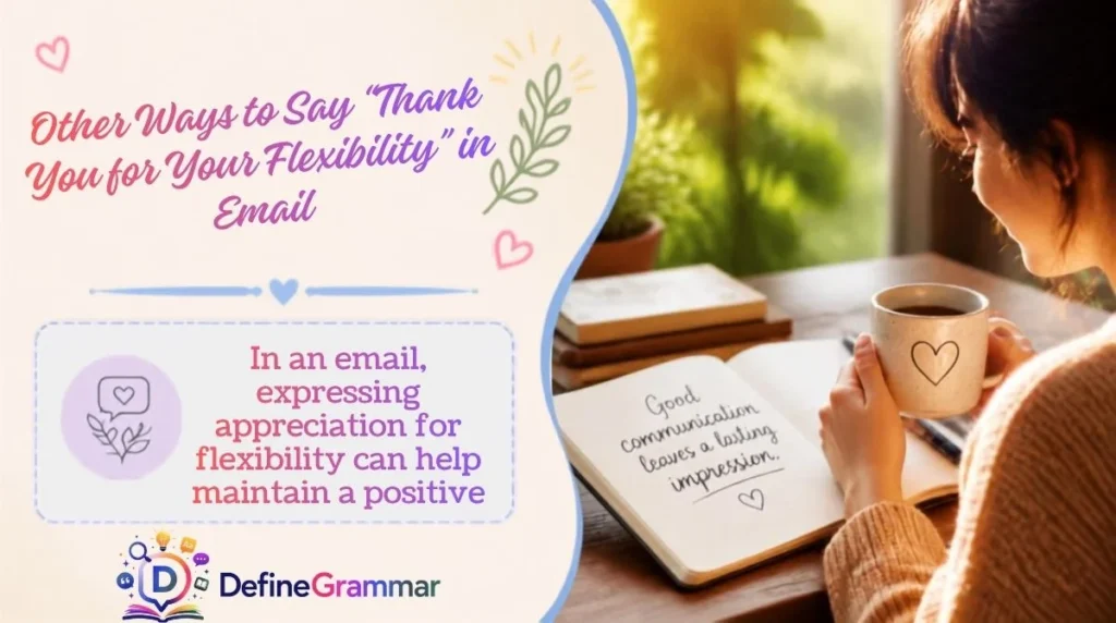 Other Ways to Say “Thank You for Your Flexibility” in Email