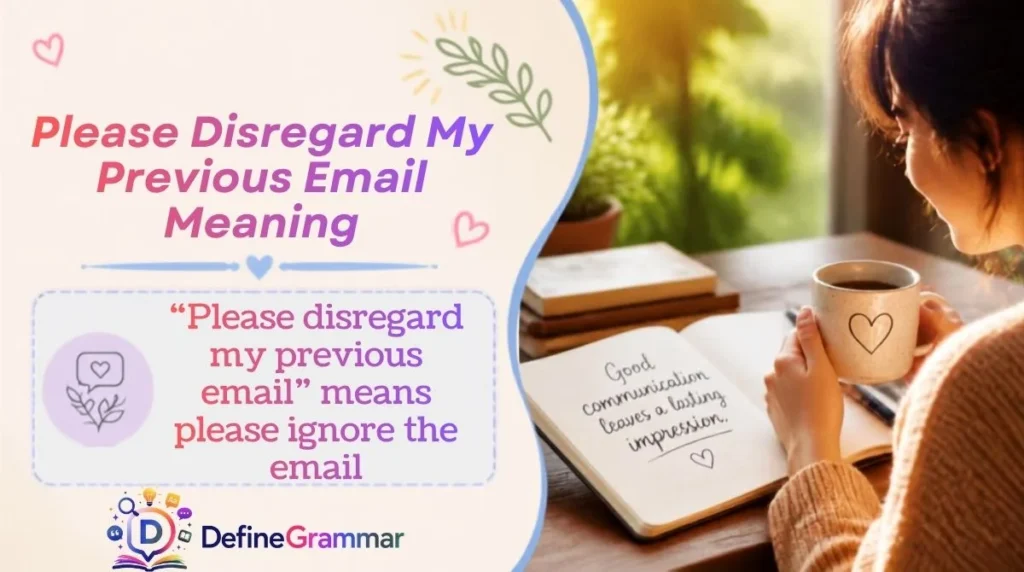 Please Disregard My Previous Email Meaning