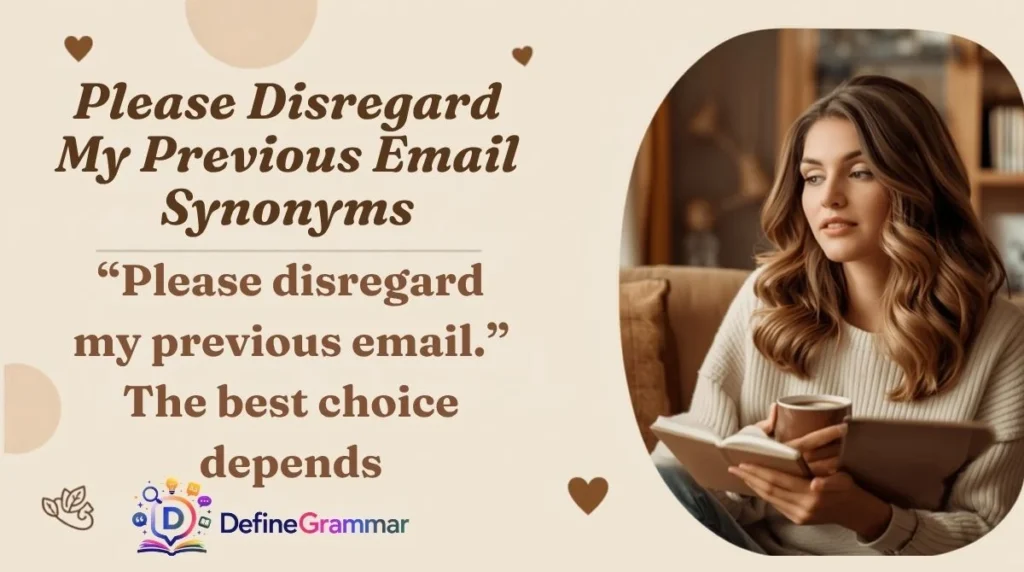 Please Disregard My Previous Email Synonyms