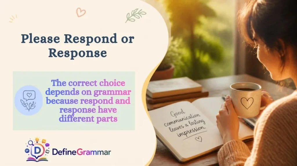 Please Respond or Response
