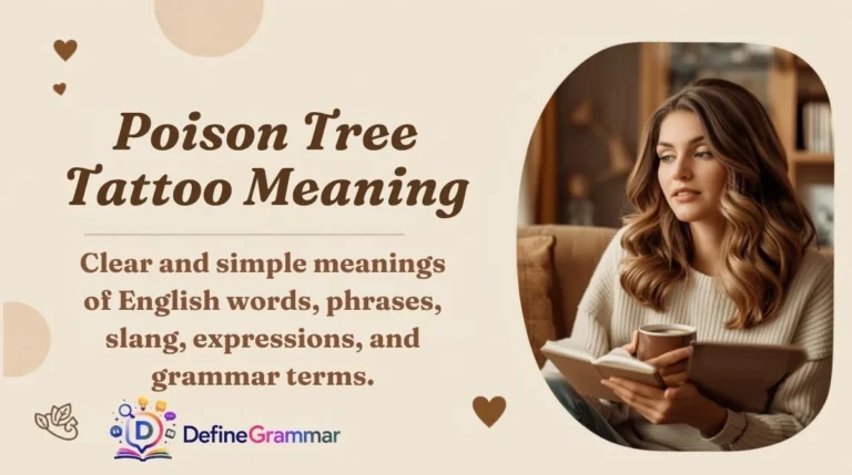 Poison Tree Tattoo Meaning