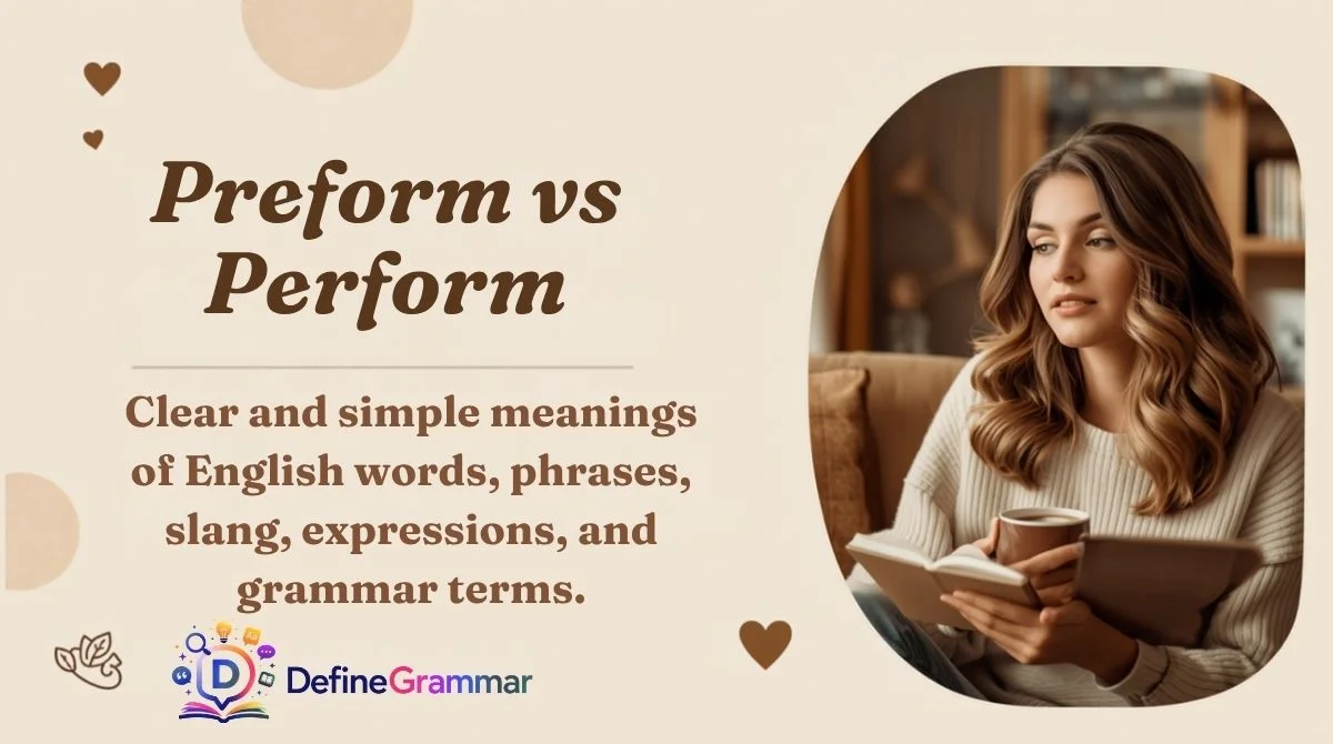 Preform vs Perform