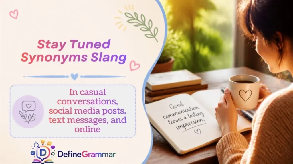Stay Tuned Synonyms Slang