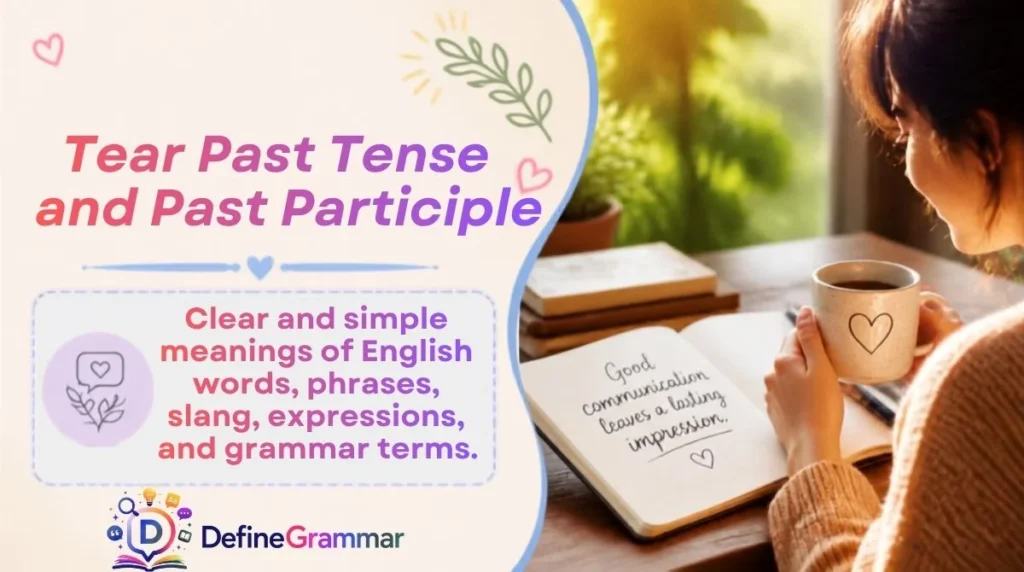 Tear Past Tense and Past Participle