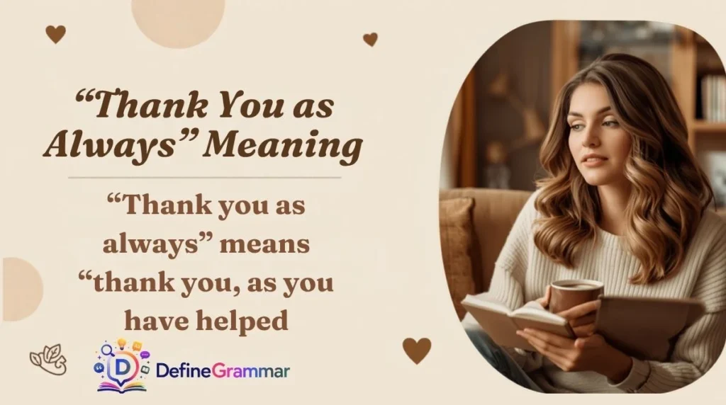 “Thank You as Always” Meaning