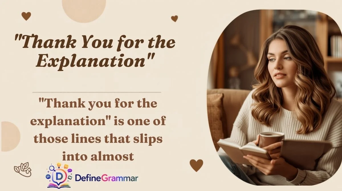 "Thank You for the Explanation"