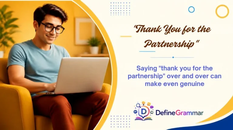 "Thank You for the Partnership"