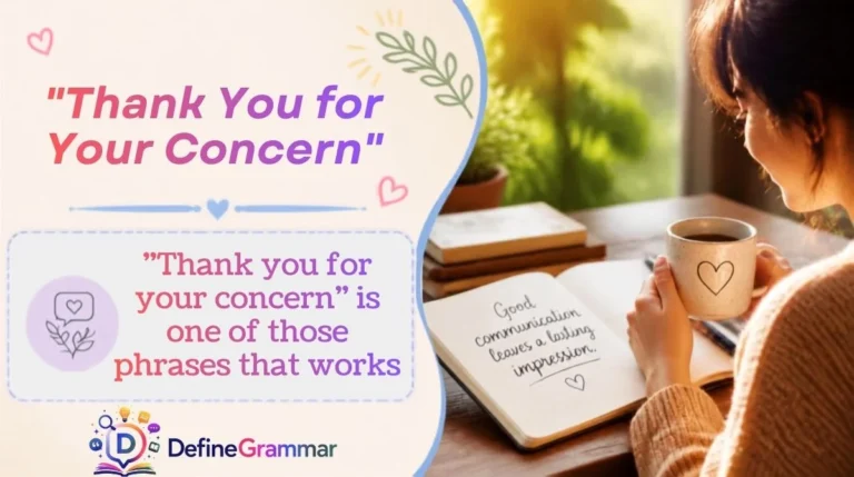 "Thank You for Your Concern"
