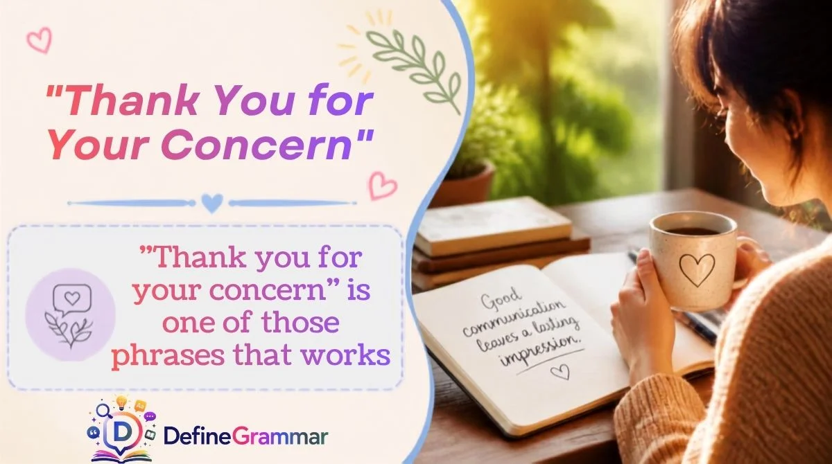 "Thank You for Your Concern"