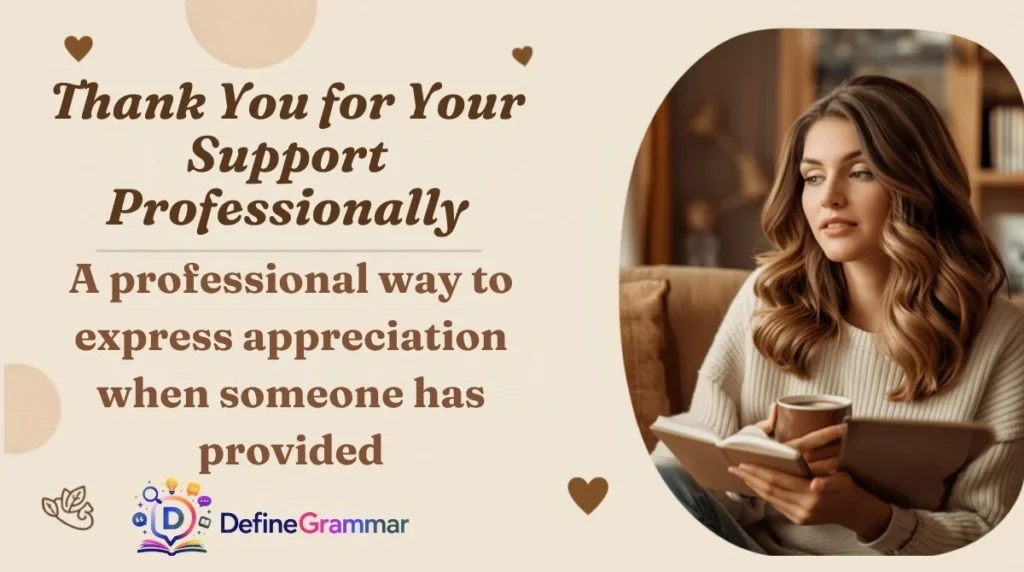 Thank You for Your Support Professionally