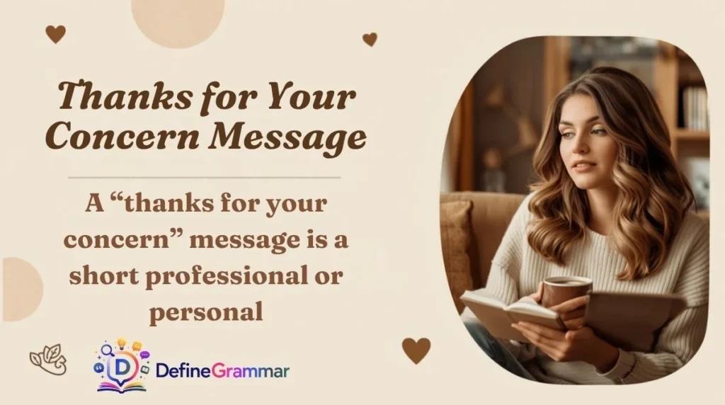 Thanks for Your Concern Message