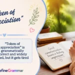 "Token of Appreciation"