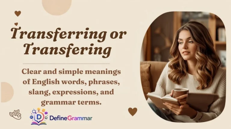 Transferring or Transfering