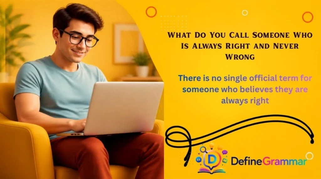 What Do You Call Someone Who Is Always Right and Never Wrong