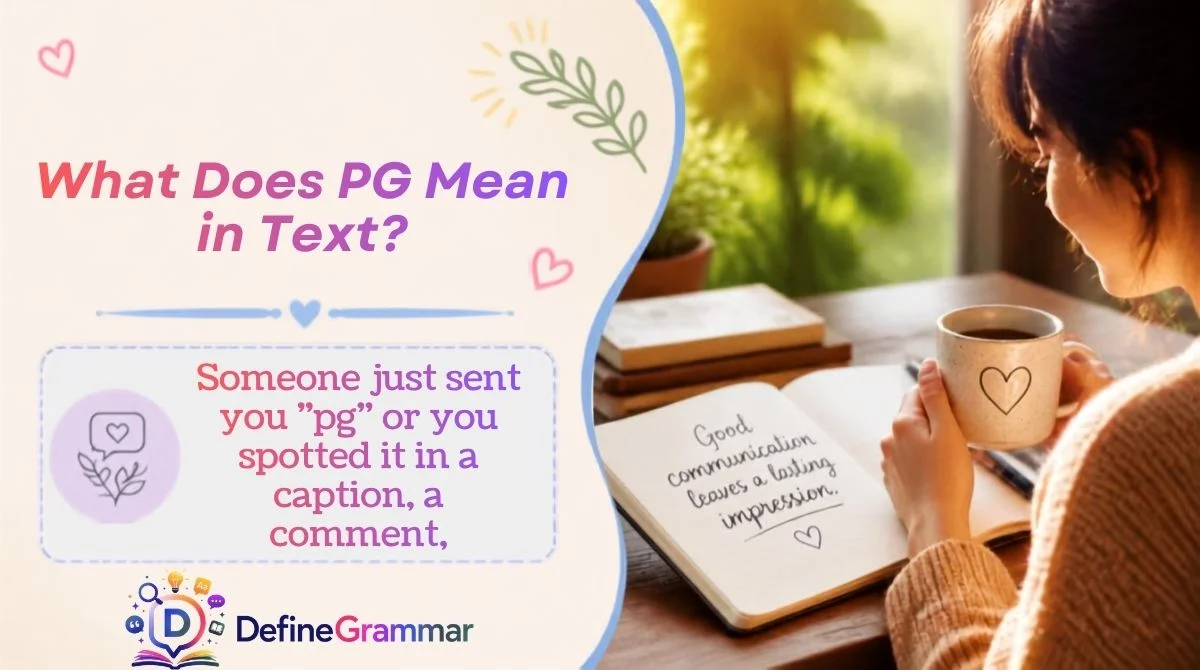 What Does PG Mean in Text?