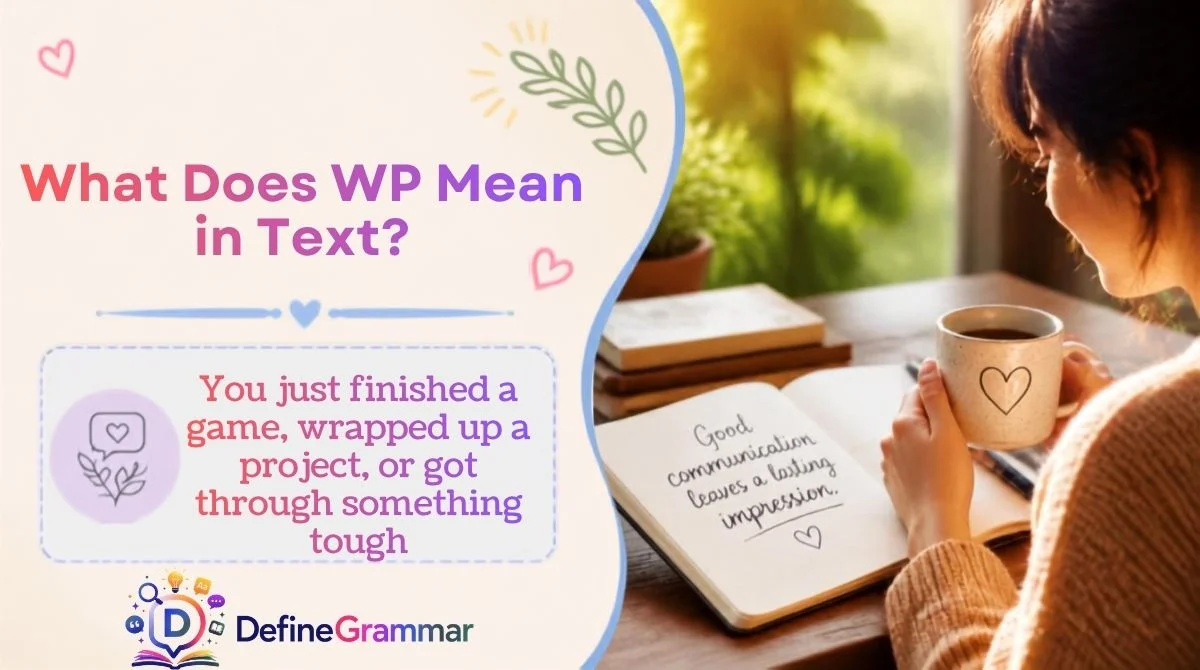 What Does WP Mean in Text?