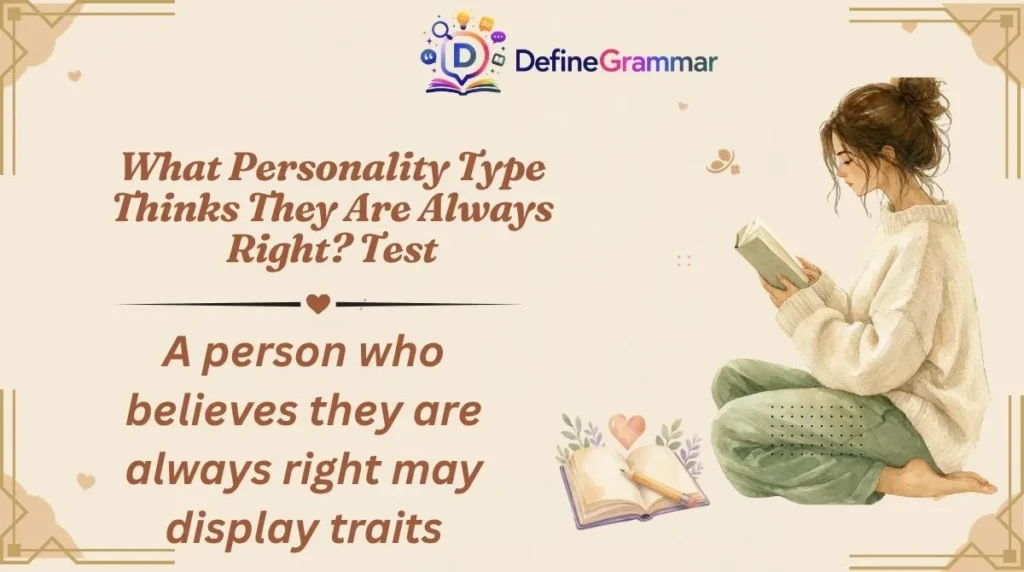 What Personality Type Thinks They Are Always Right? Test
