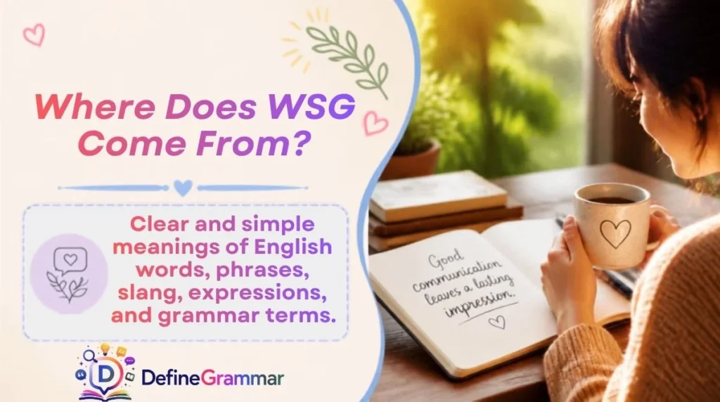 Where Does WSG Come From?