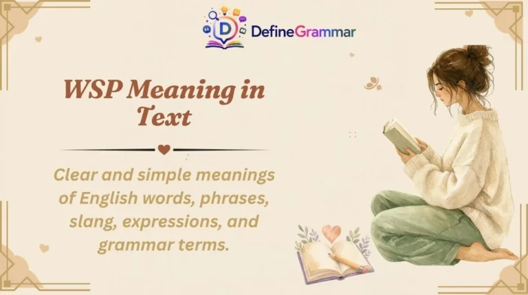 WSP Meaning in Text