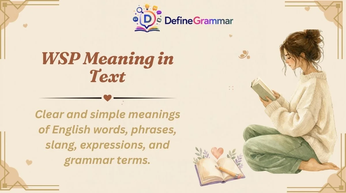 WSP Meaning in Text