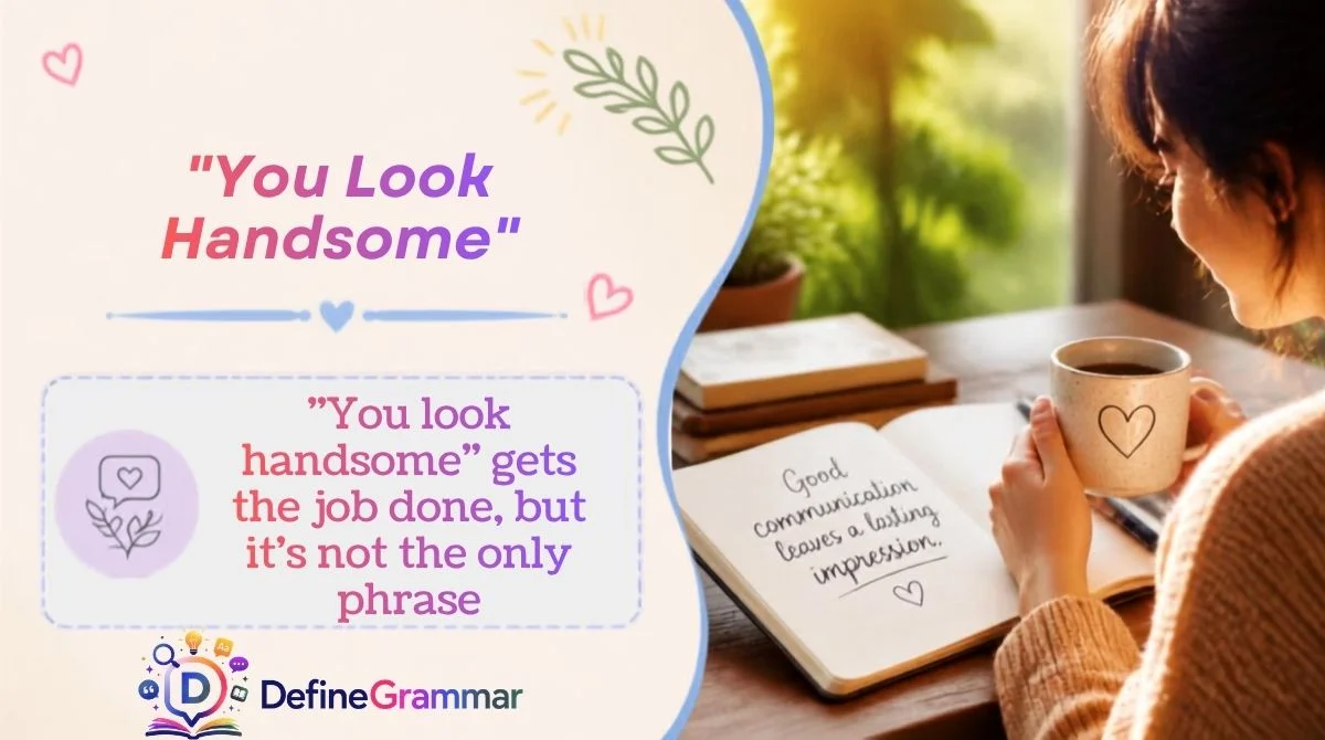 "You Look Handsome"