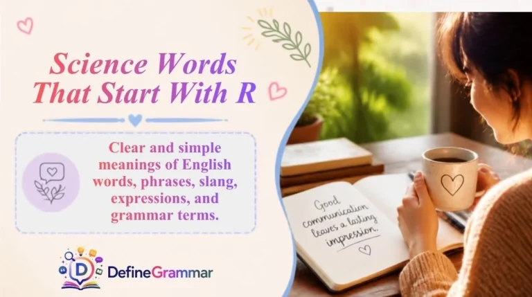 Science Words That Start With R