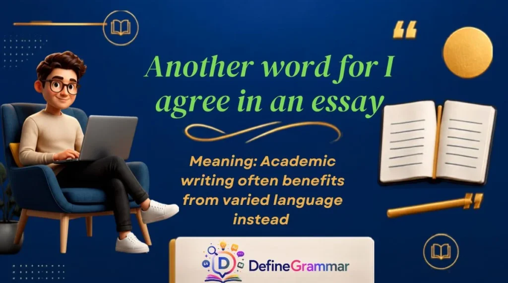 Another word for I agree in an essay
