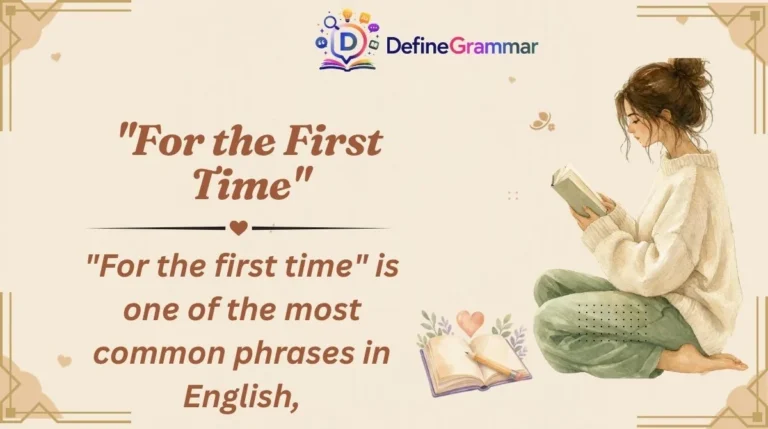 "For the First Time"