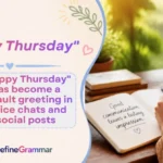 "Happy Thursday"