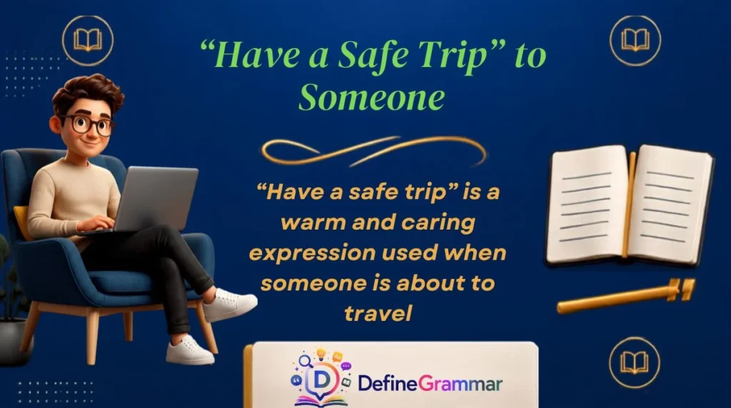 “Have a Safe Trip” to Someone