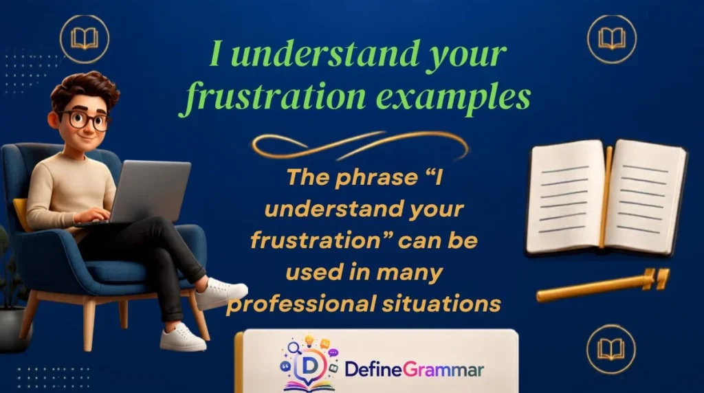 I understand your frustration examples