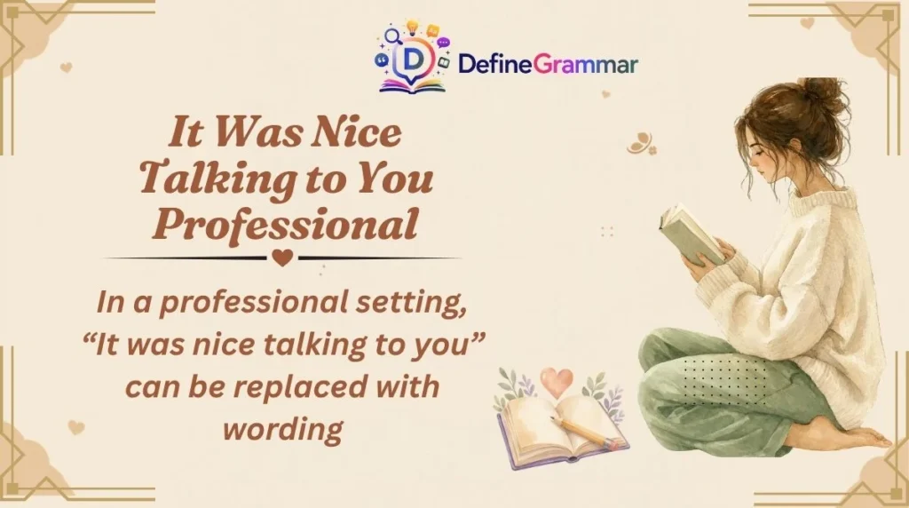 It Was Nice Talking to You Professional