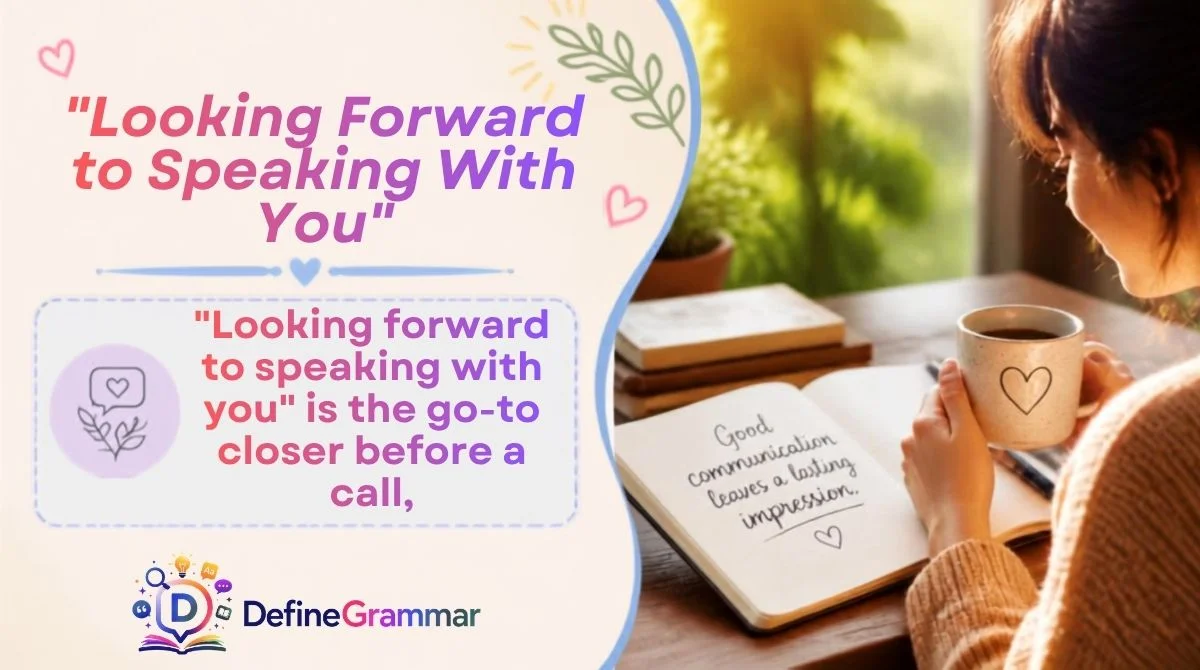 "Looking Forward to Speaking With You"