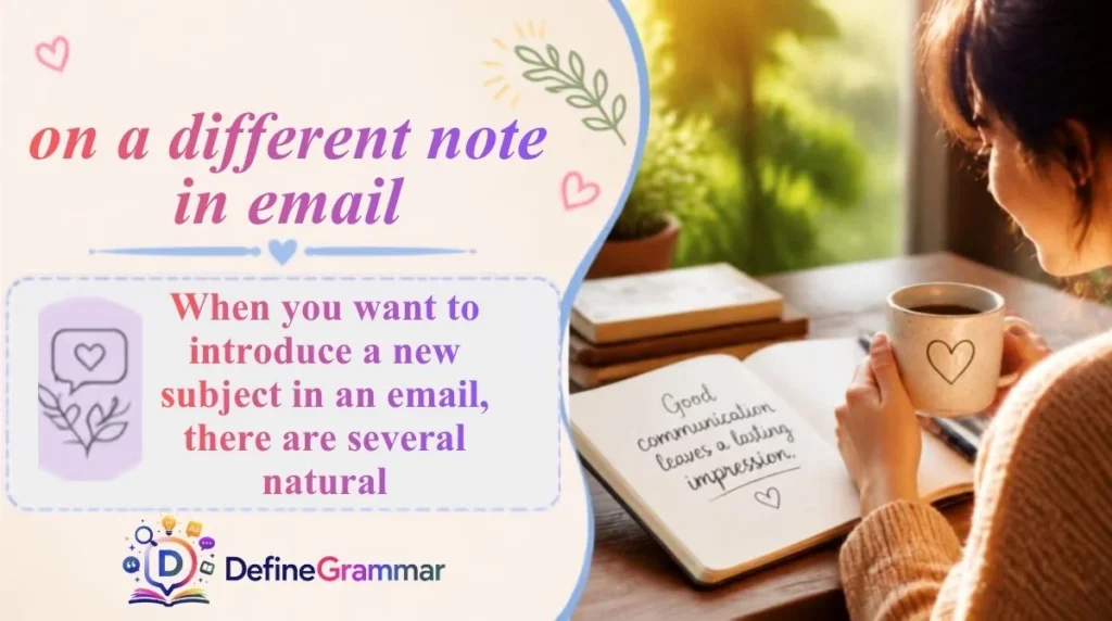 on a different note in email