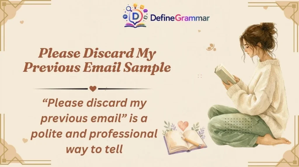 Please Discard My Previous Email Sample