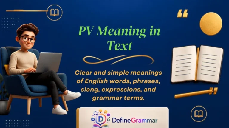 PV Meaning in Text
