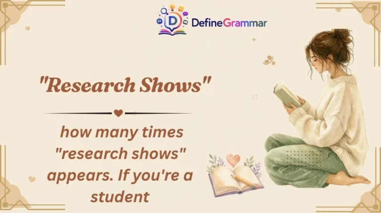 "Research Shows"
