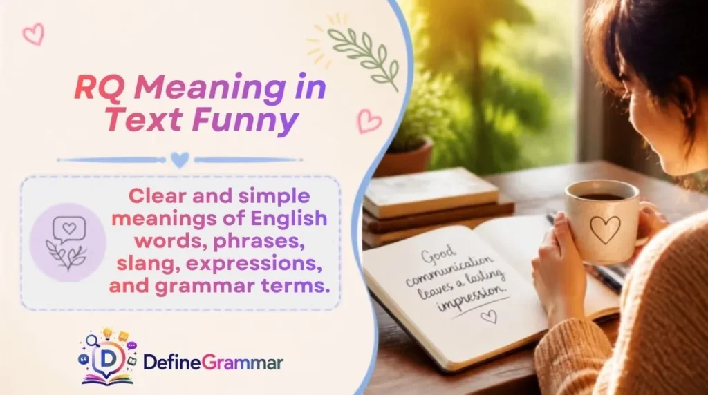 RQ Meaning in Text Funny