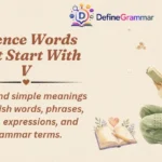 Science Words That Start With V