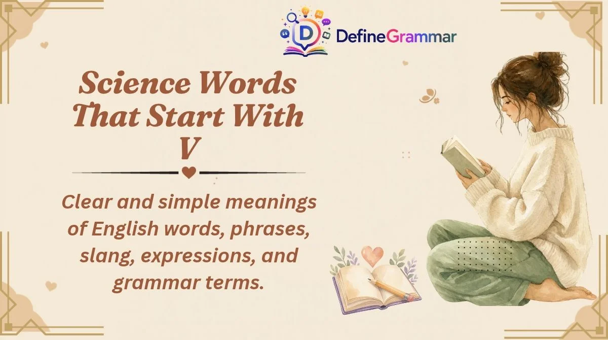 Science Words That Start With V