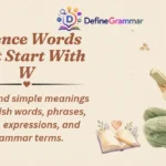 Science Words That Start With W