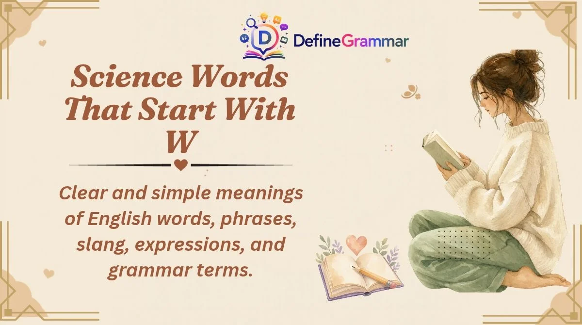 Science Words That Start With W