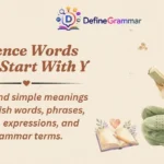Science Words That Start With Y