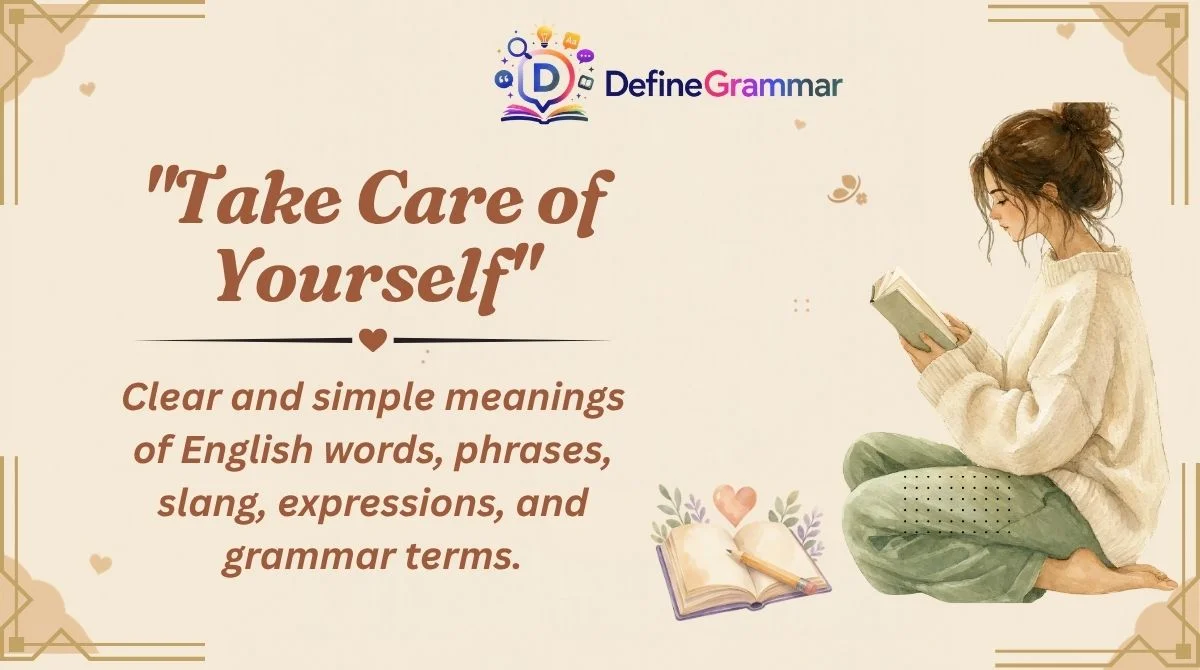 "Take Care of Yourself"