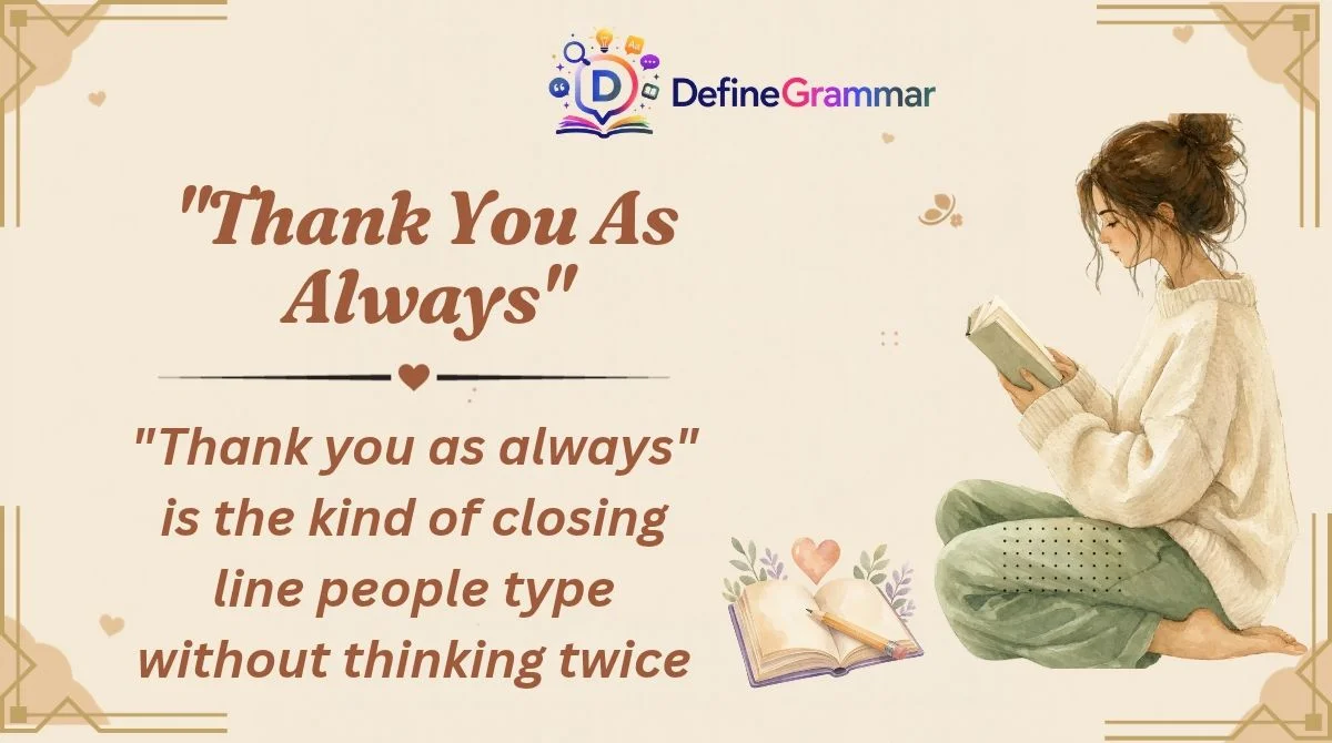 "Thank You As Always"