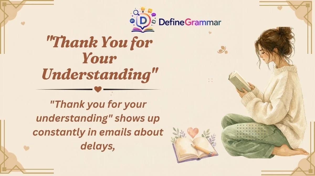 "Thank You for Your Understanding"