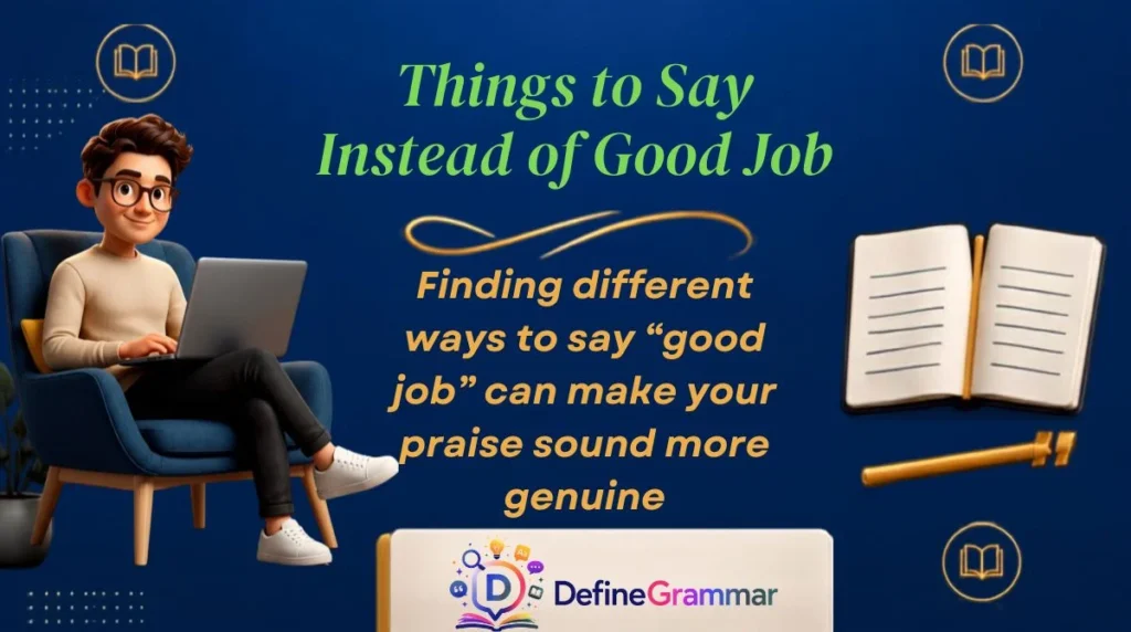 Things to Say Instead of Good Job