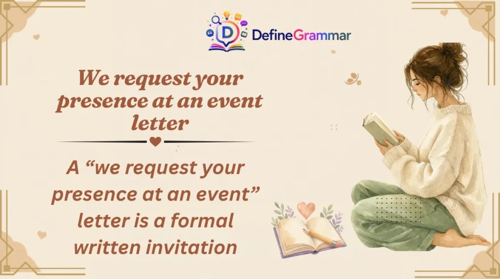 We request your presence at an event letter