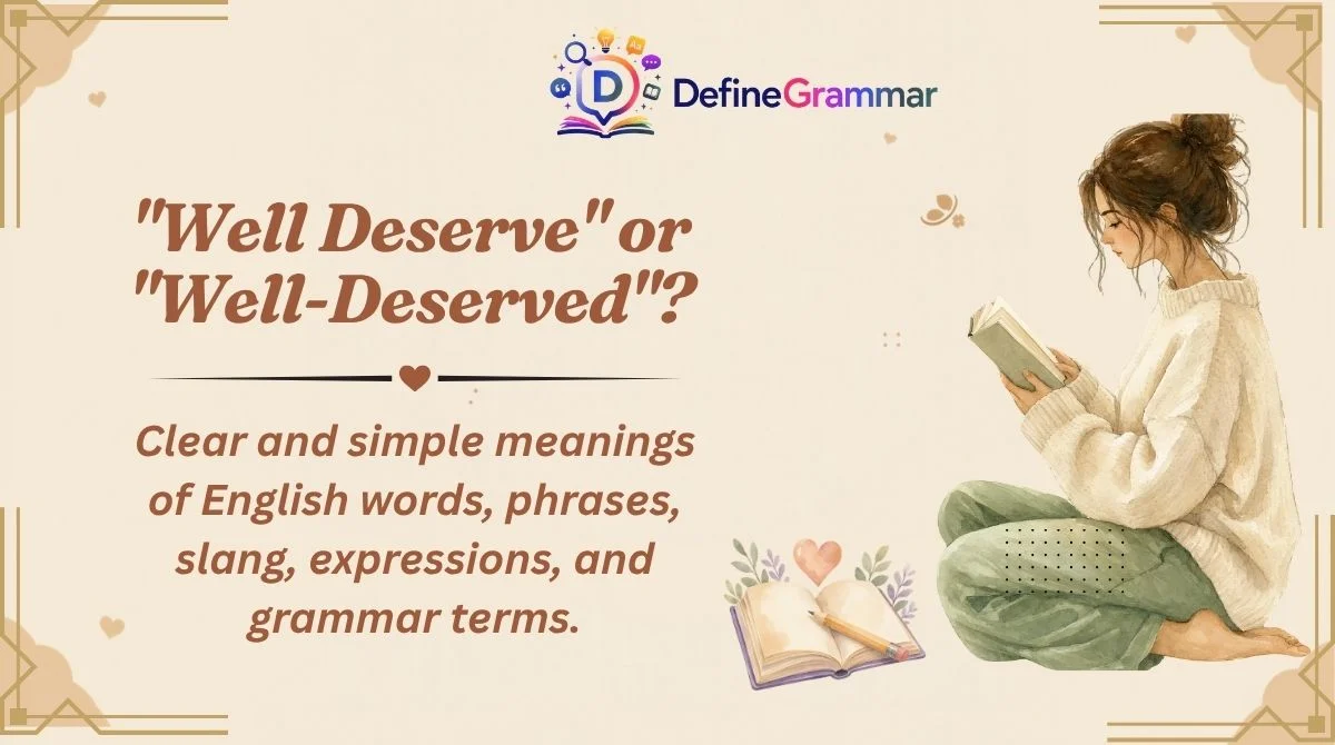 "Well Deserve" or "Well-Deserved"?