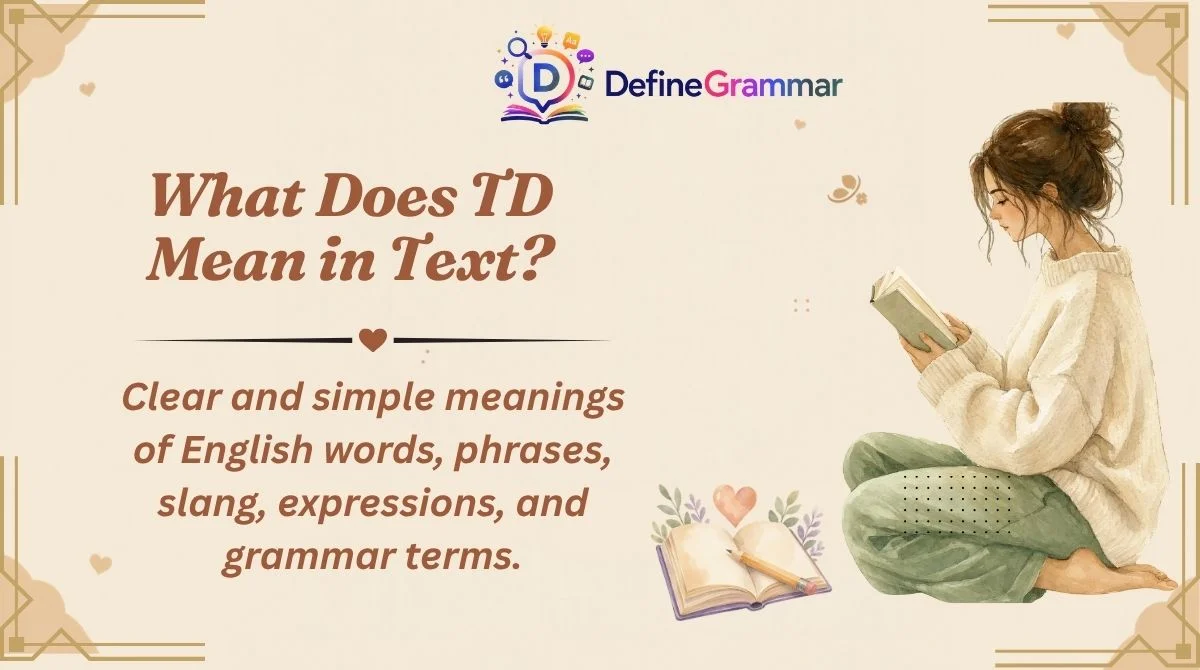 What Does TD Mean in Text?